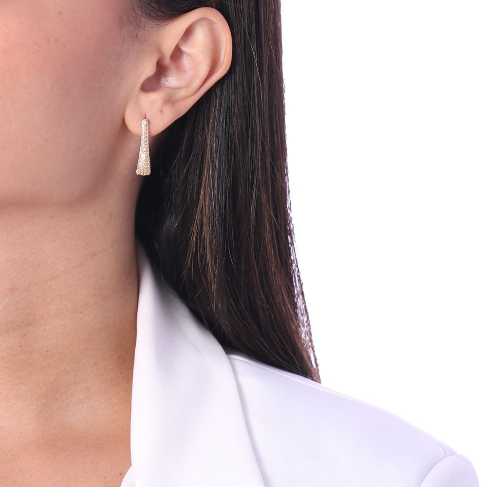 Ag-1018-Do Brinco De Argolinha Cravejado