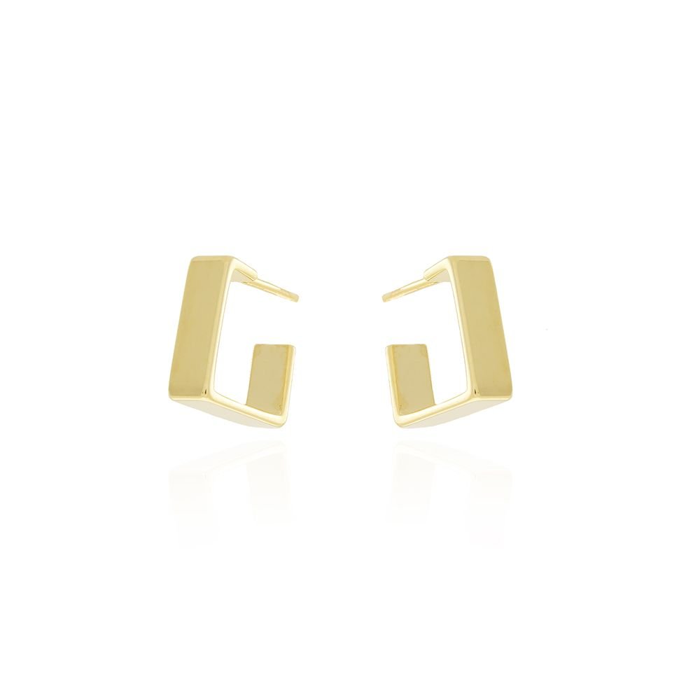 Ag-1027-Do Brinco Meia Argolinha Quadrada (13mm)