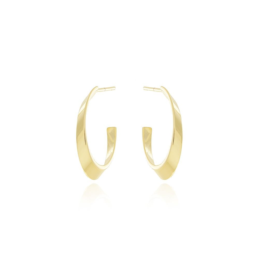 Ag-1040-Do Brinco Meia Argola Lisa (22mm)