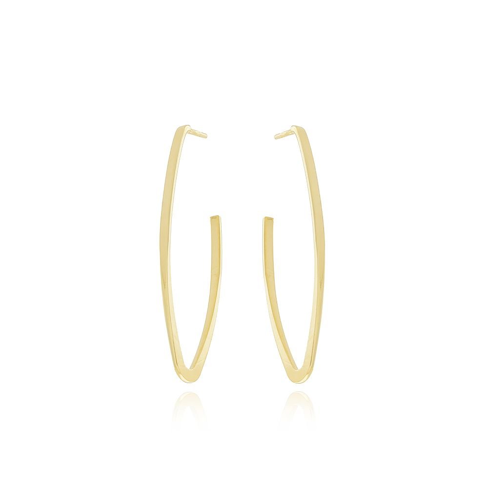 Ag-1044-Do Brinco Meia Argola Torcida Lisa (40mm)