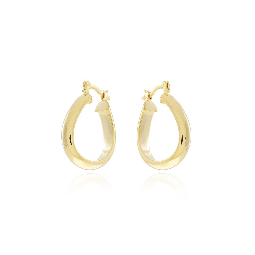 Ag-1051-Do Brinco De Argola Tubular Oval (27mm)