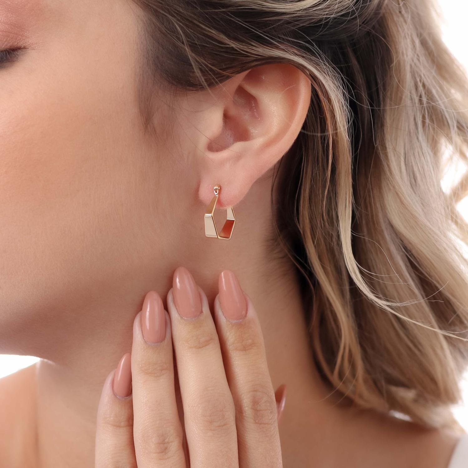 Ag-1054-Do Brinco De Argola Geométrica (19mm)