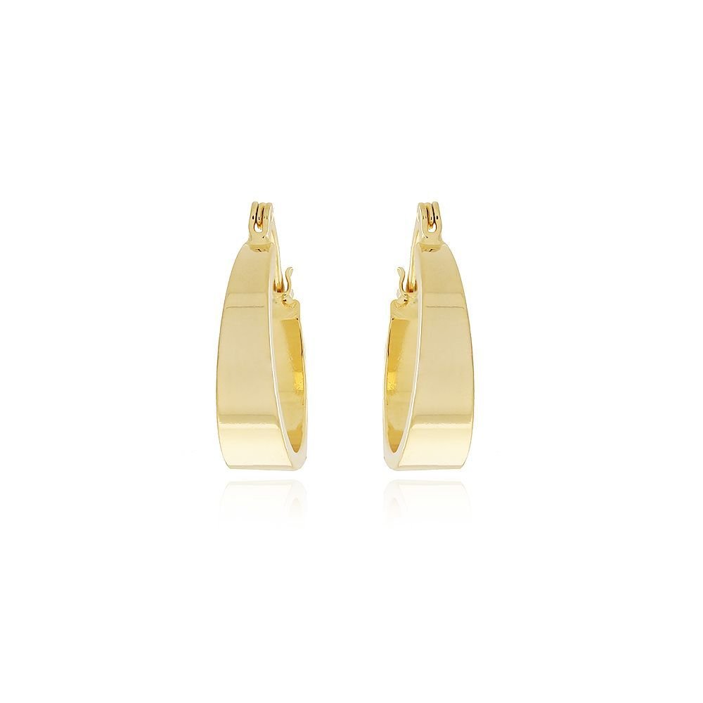 Ag-1060-Do Brinco De Argola Achatada (21mm)