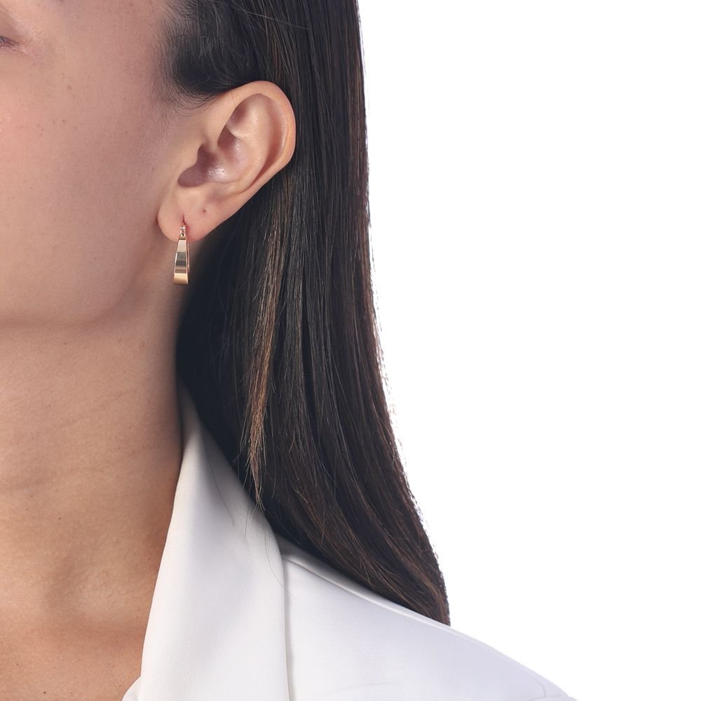 Ag-1060-Do Brinco De Argola Achatada (21mm)