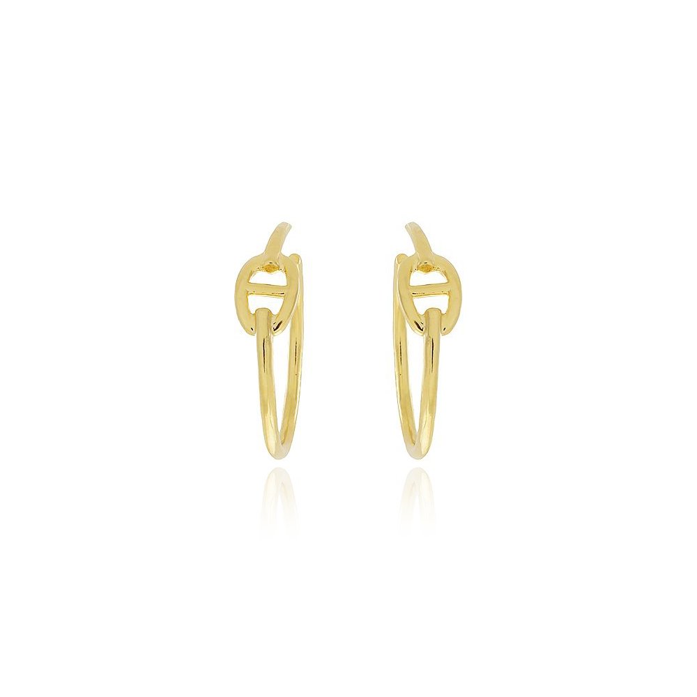 Ag-1063-Do Brinco De Argola Detalhada (33mm)