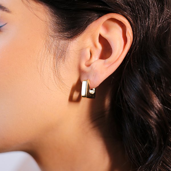 Ag-1086-Do Brinco De Argola Articulada Quadrada (15mm)