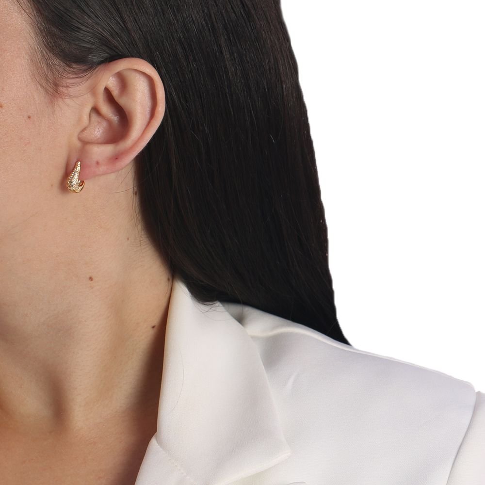 Ag-1092-Do Brinco De Argolinha Articulada Cravejada