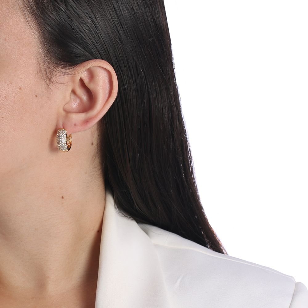 Ag-1109-Do Brinco De Argolinha Articulada Cravejada (16mm)