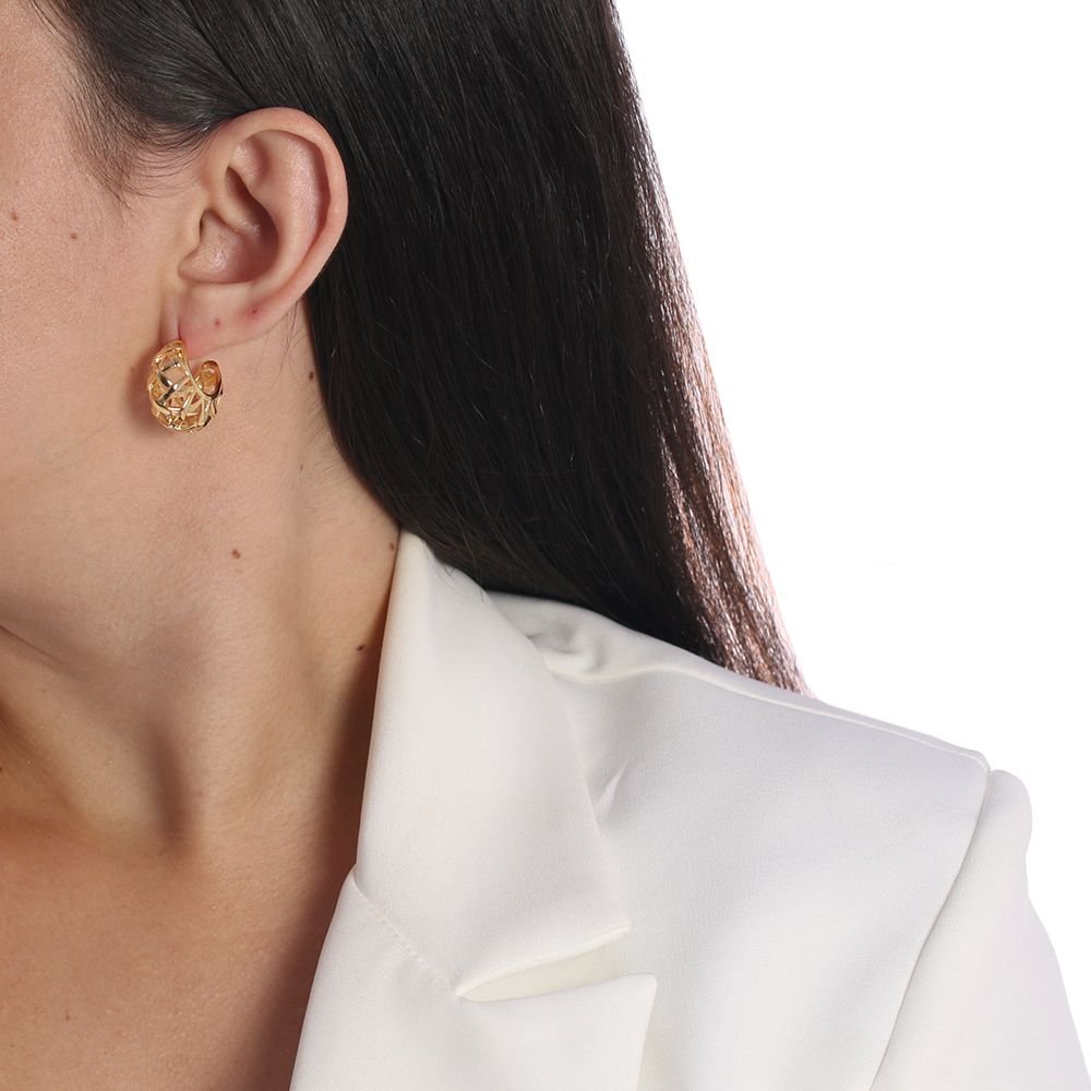 Ag-1114-Do Brinco Meia Argola Detalhada (21mm)