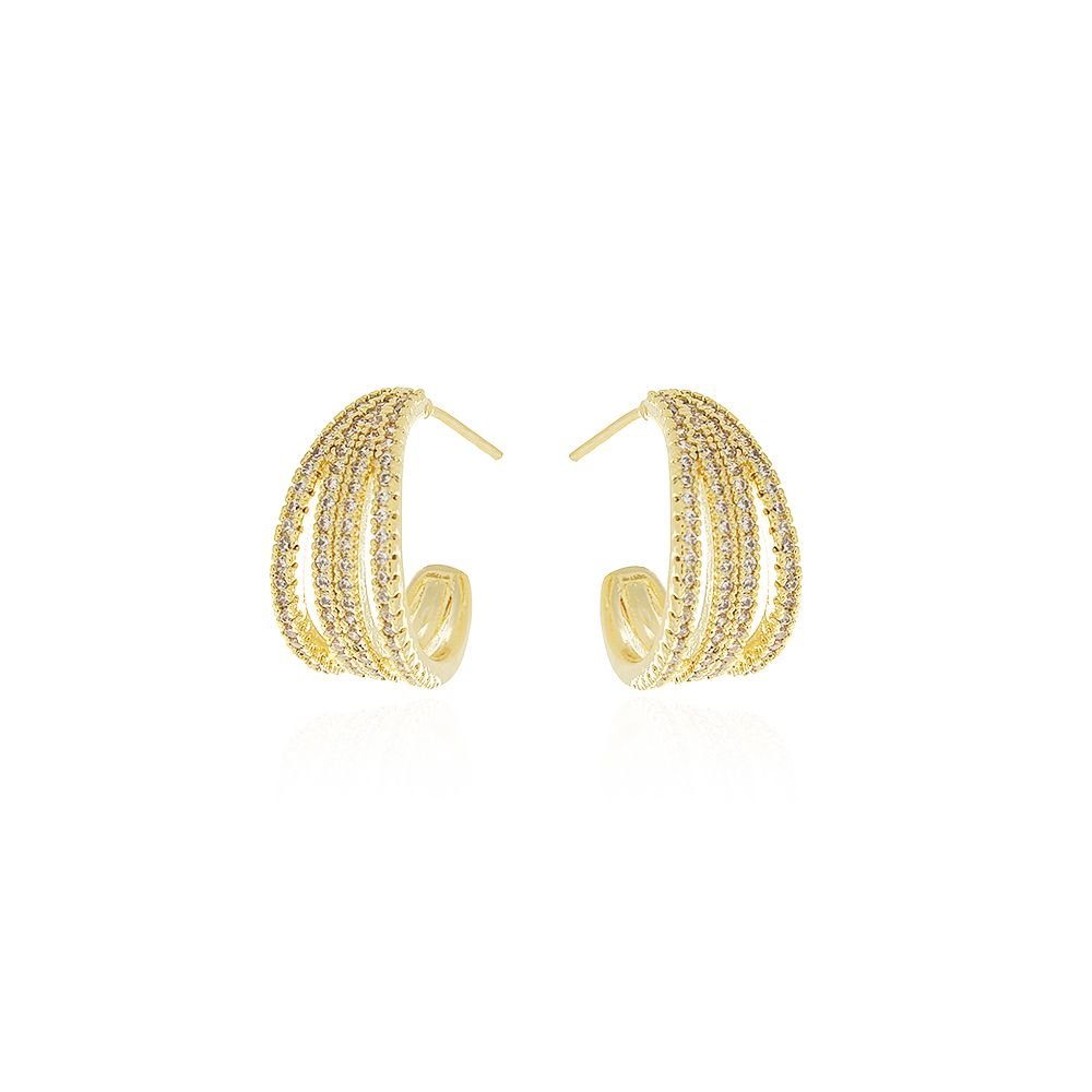 Ag-1139-Do Brinco Meia Argola Cravejada