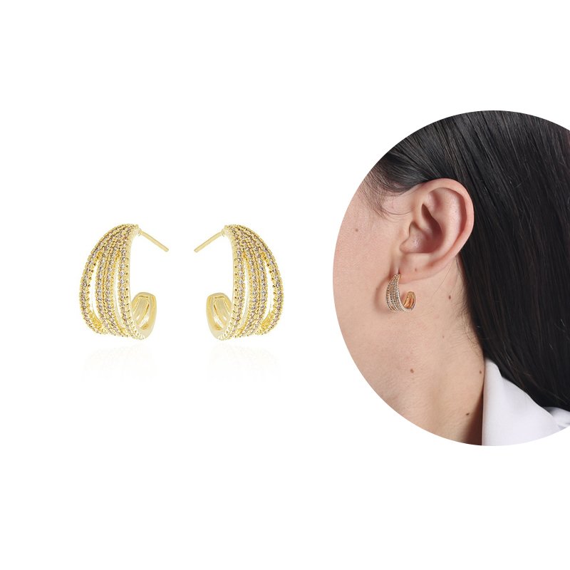 Ag-1139-Do Brinco Meia Argola Cravejada