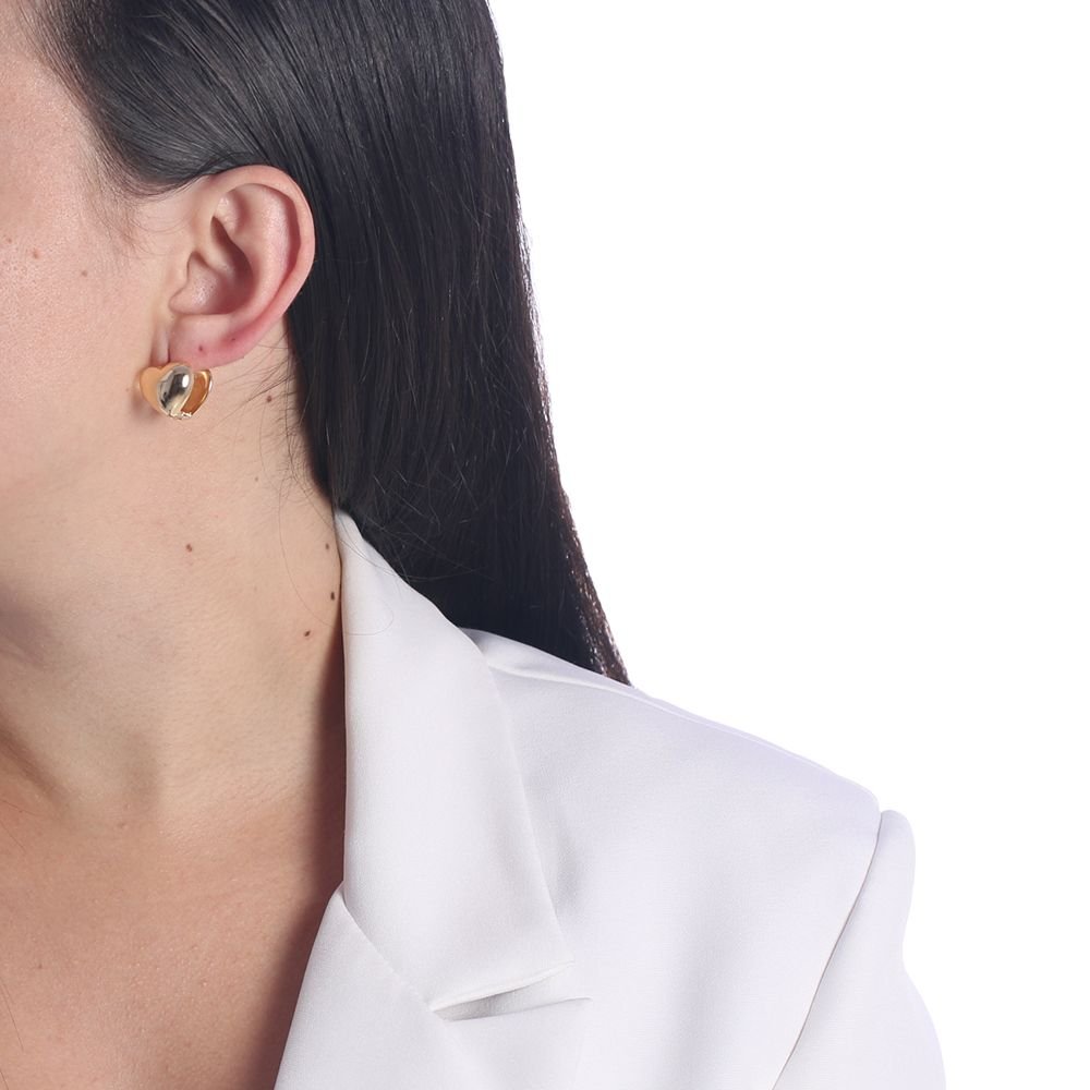 Ag-1151-Do Brinco Argolinha De Coração Liso (14mm)