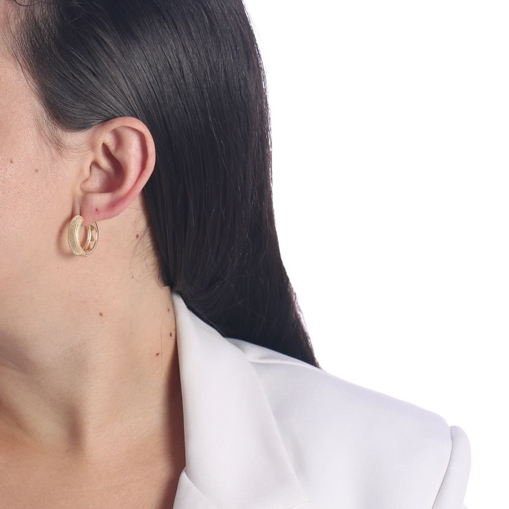 Ag-1154-Do Brinco De Argola Articulada Detalhada (20mm)