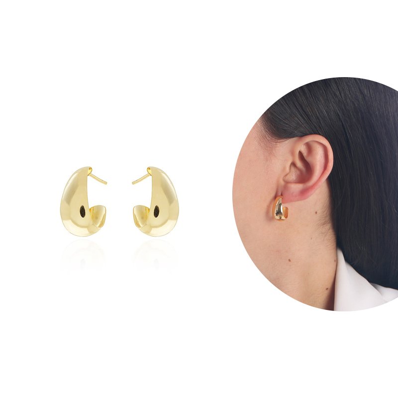 Ag-1157-Do Brinco Meia Argola Oval (20mm)