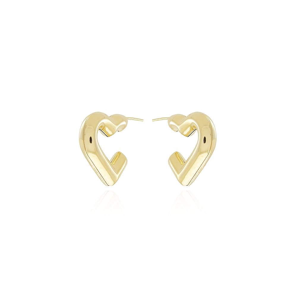 Ag-1167-Do Brinco Meia Argola De Coração (21mm)