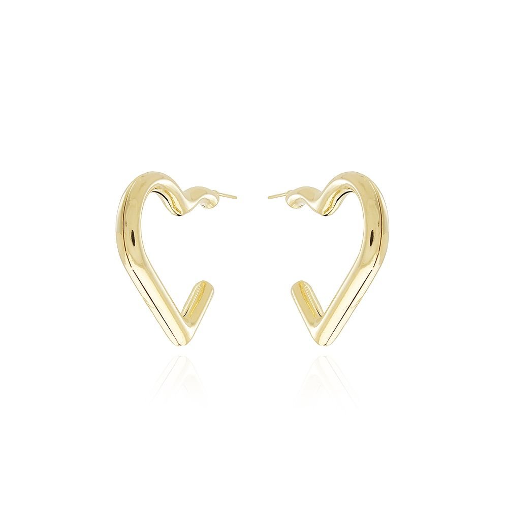 Ag-1169-Do Brinco Meia Argola De Coração (35mm)