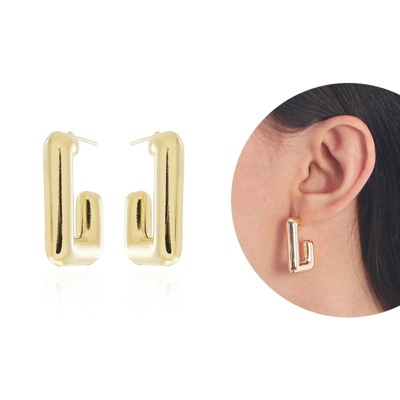 Ag-1178-Do Brinco Meia Argola Quadrada (28mm)