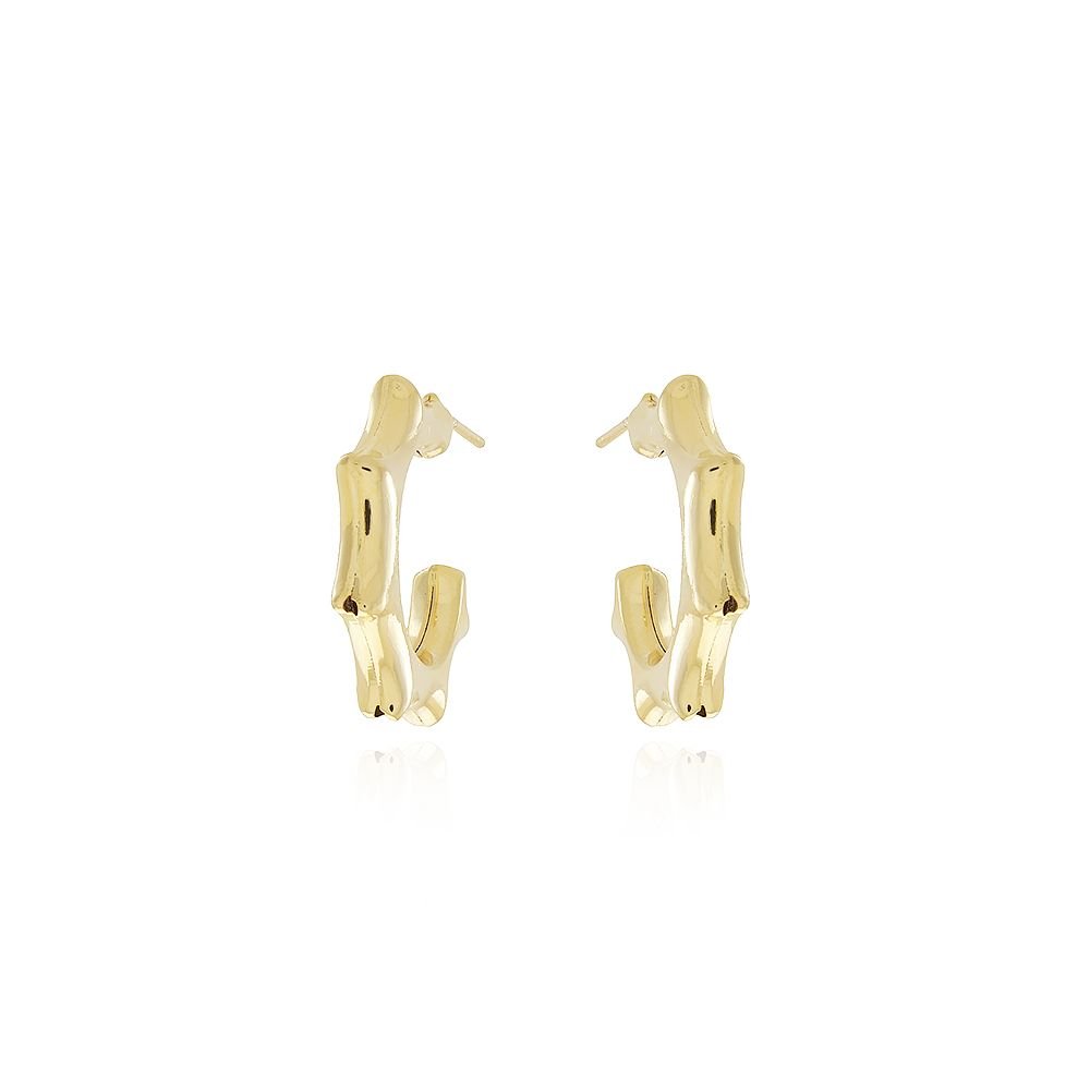 Ag-1181-Do Brinco Meia Argola Detalhada (23mm)