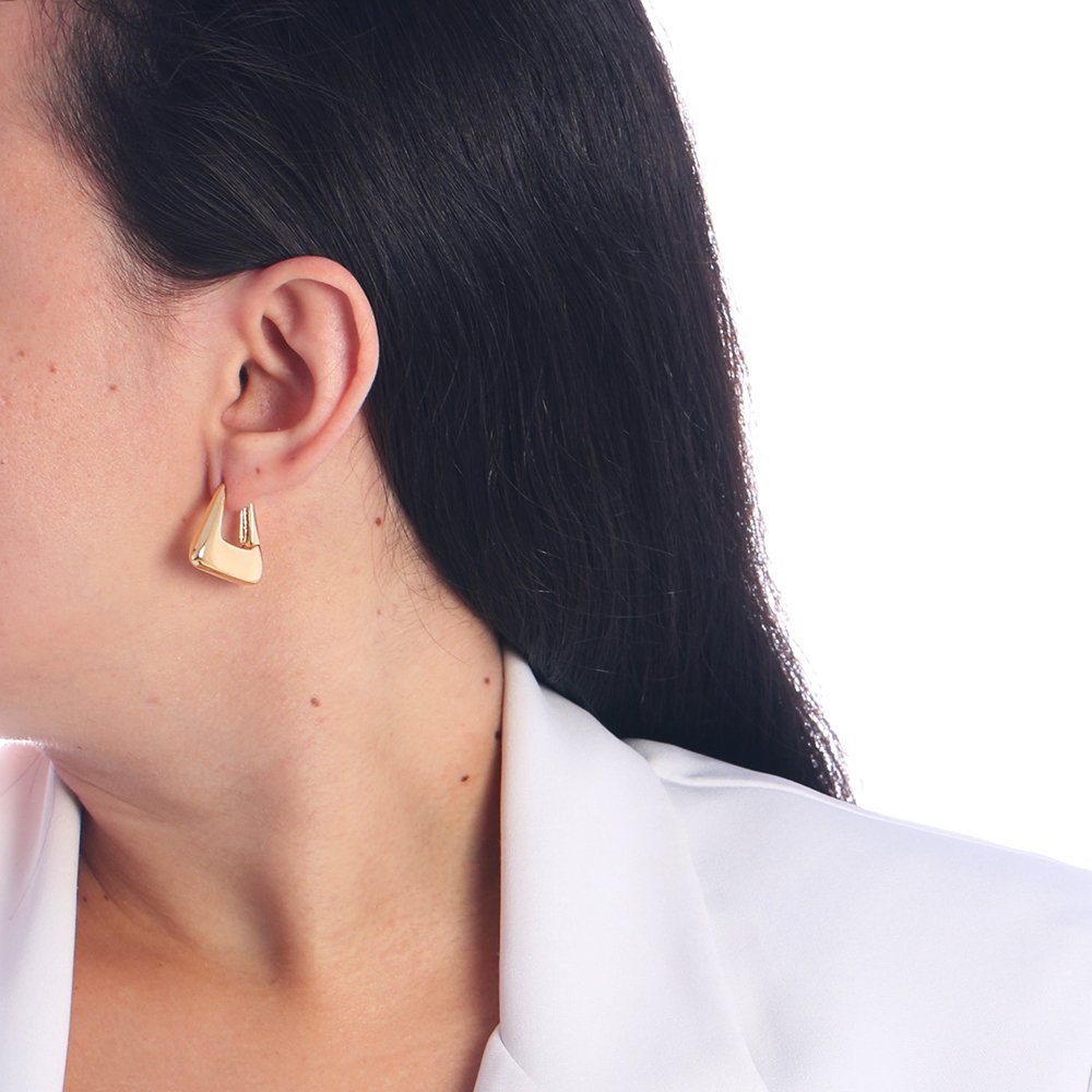 Ag-1189-Do Brinco De Argola Articulada Triangular (20,5mm)