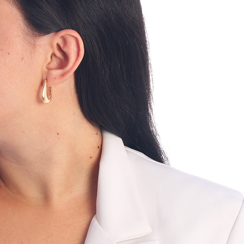 Ag-1195-Do Brinco De Argola Articulada Oval (24mm)