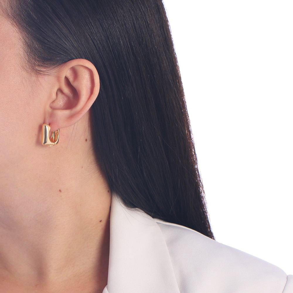 Ag-1209-Do Brinco De Argola Articulada Quadrada (17mm)