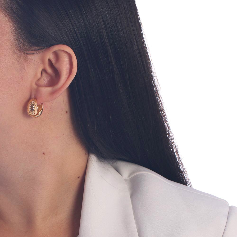 Ag-1210-Do Brinco De Argola Articulada Detalhada (17mm)