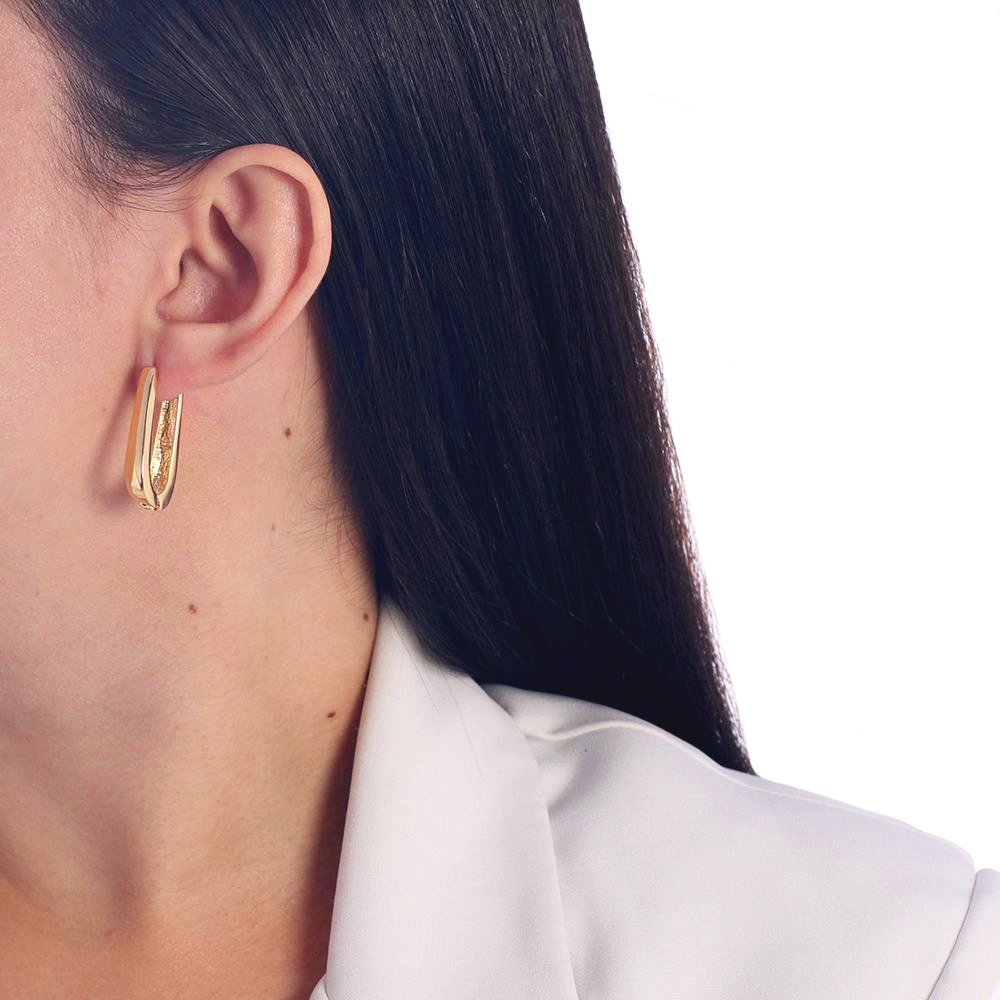 Ag-1213-Do Brinco De Argola Articulada Quadrada (30mm)