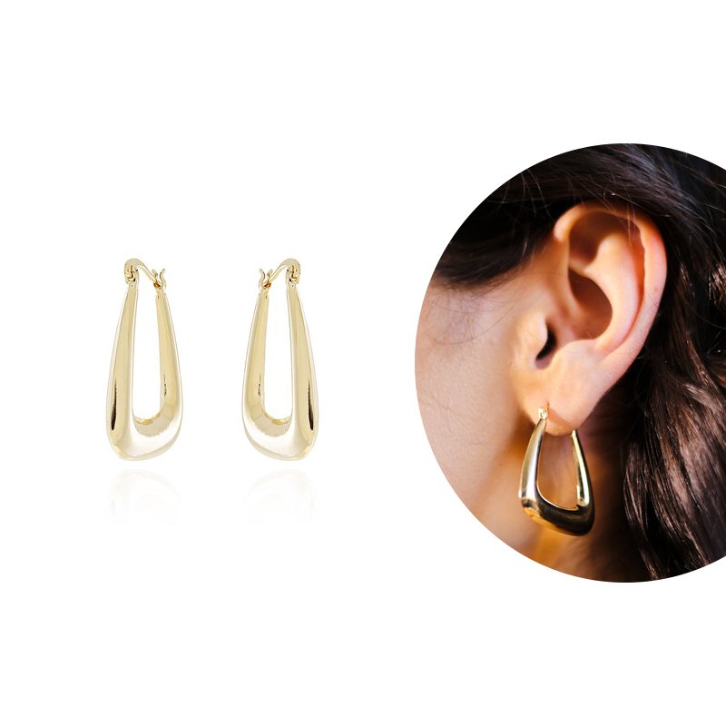 Ag-1231-Do Brinco De Argola Triangular (32mm)