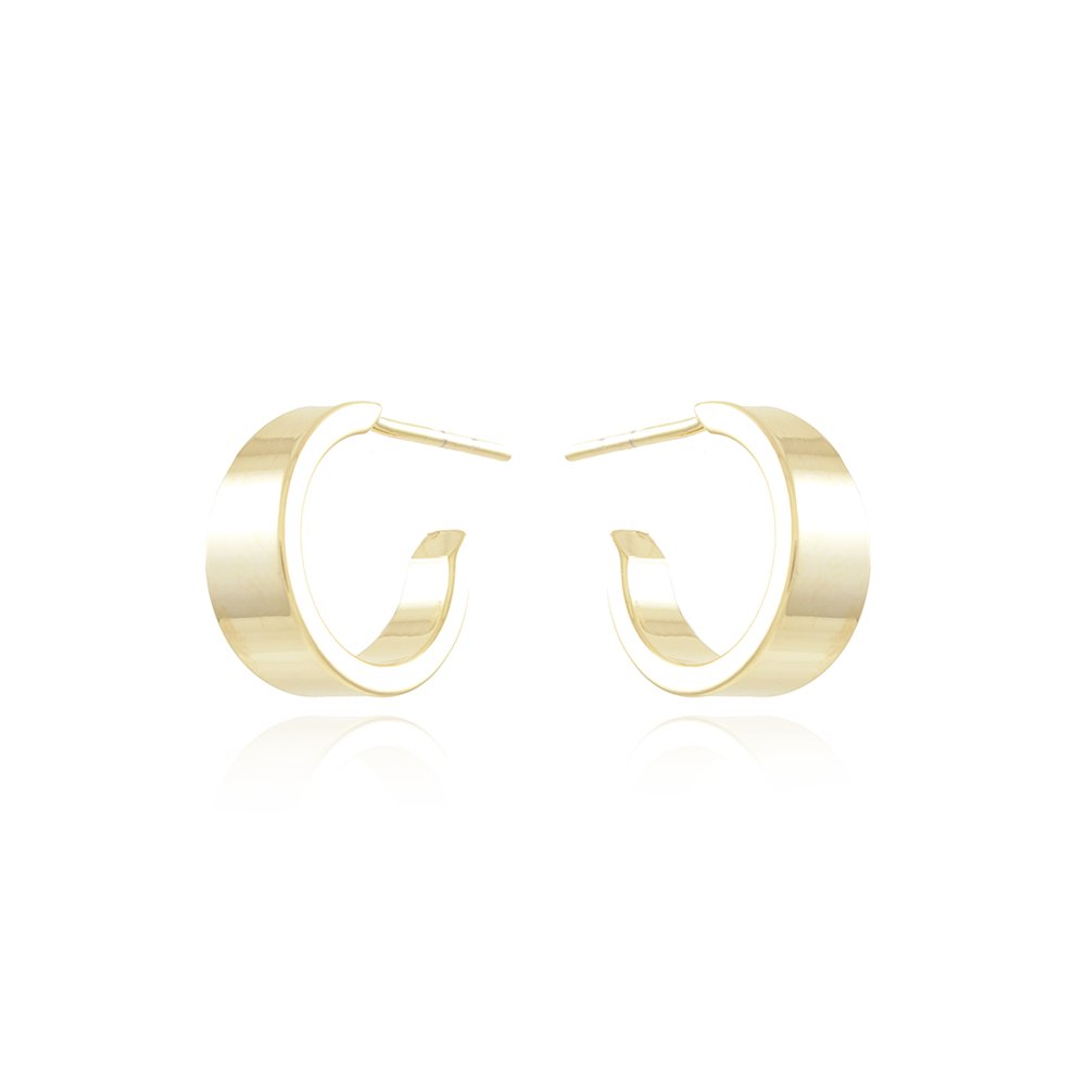 Ag-1248-Do Brinco De Meia&Nbsp; Argola&Nbsp; Achatada (1,4cm).