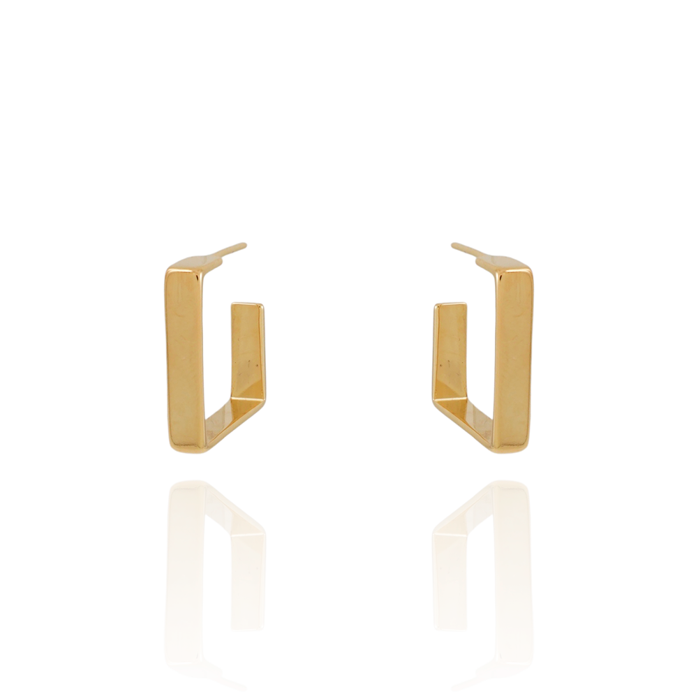 Ag-1253-Do Brinco Meia Argola Quadrada (4mm).