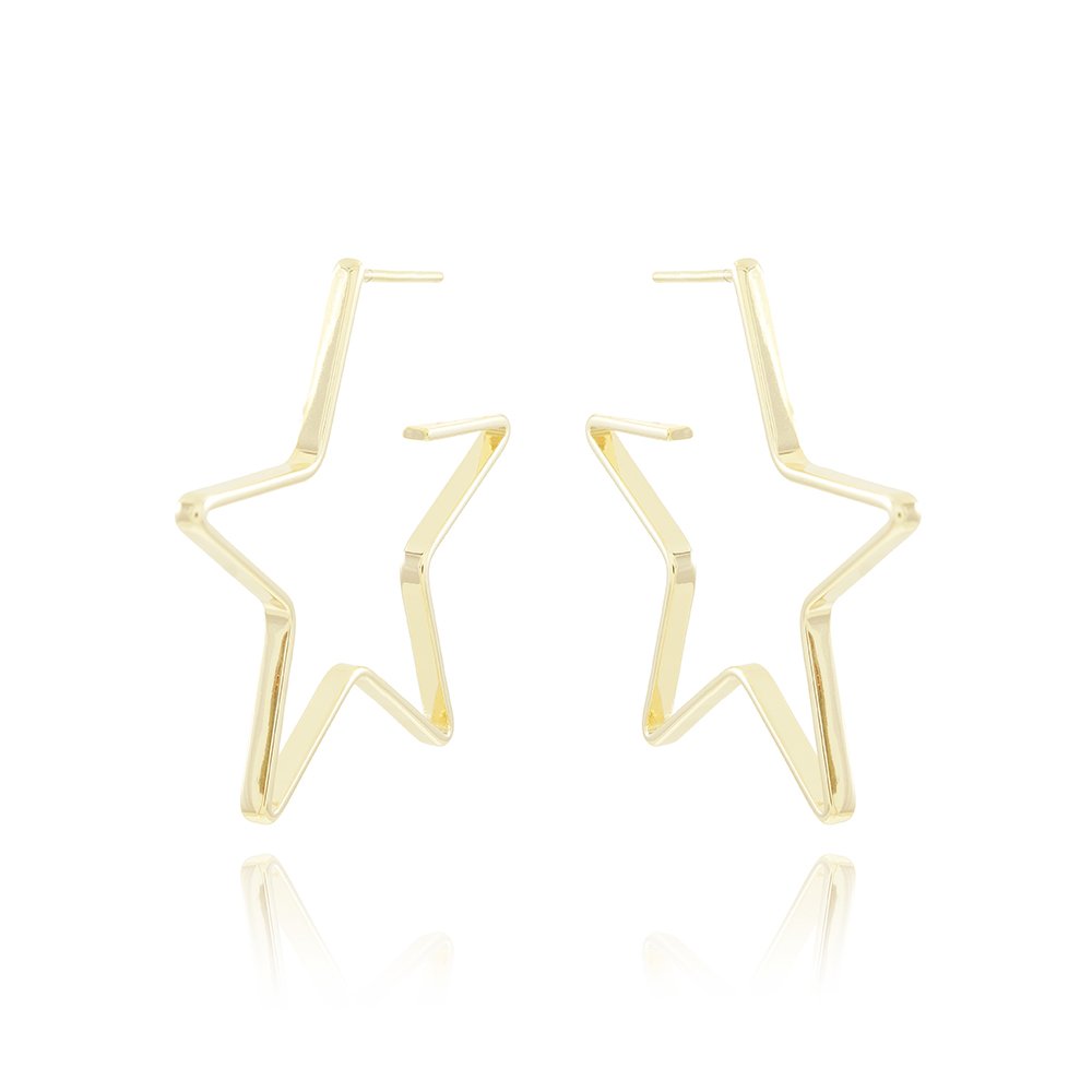 Ag-1294-Do Meia Argola De Estrela.