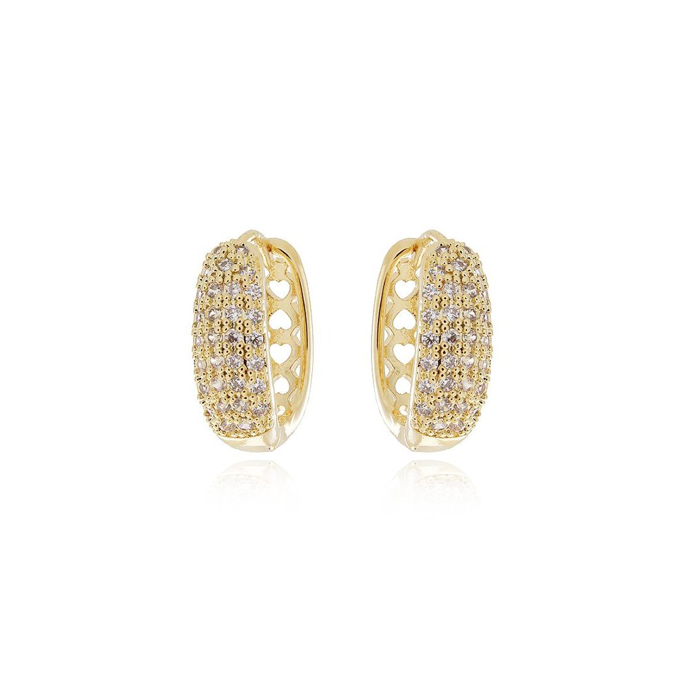 Ag- 1314-Do Brinco De Argola Articulada Cravejada (19,5mm)