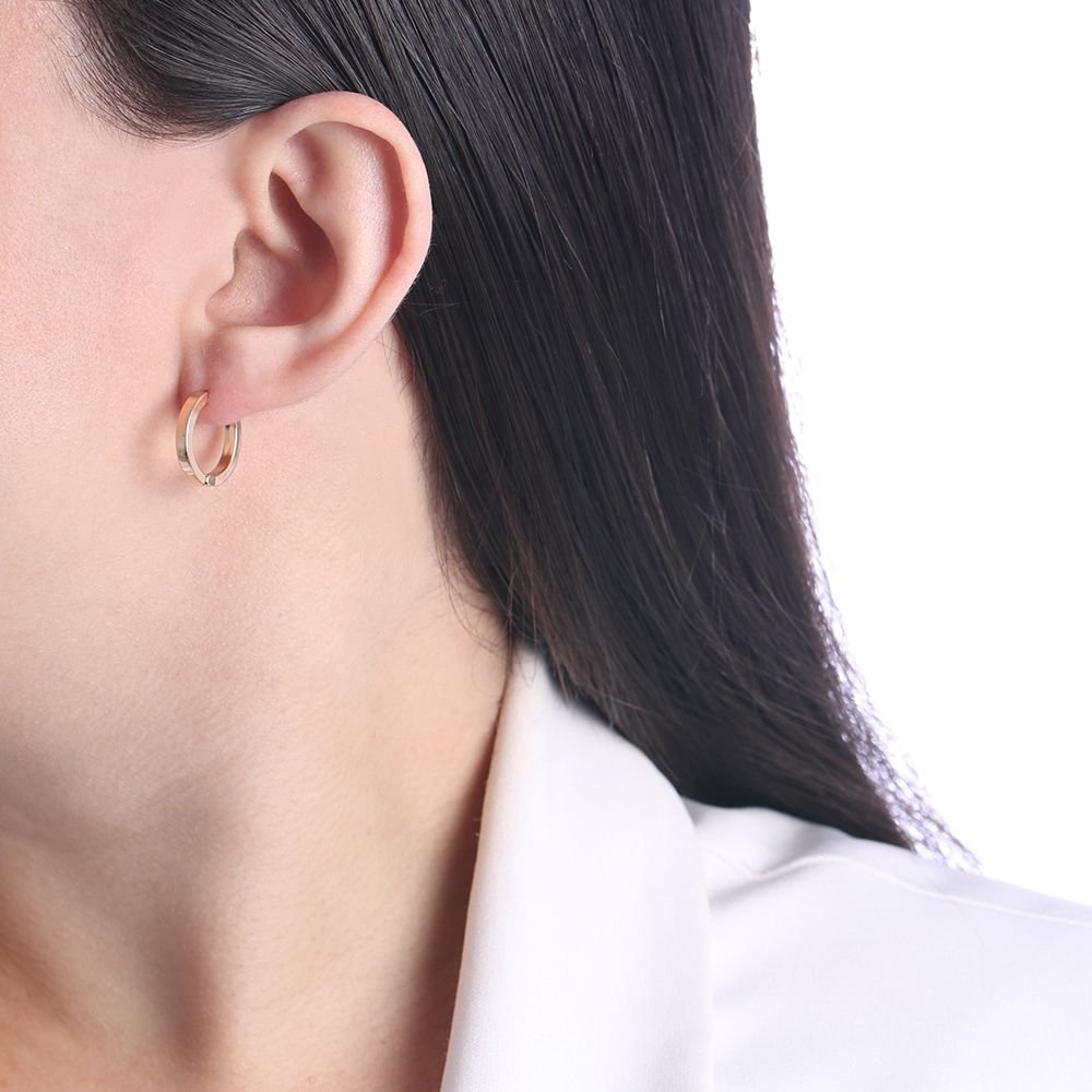 Ag-1318-Do Brinco De Argola Articulada Lisa (15,5mm)