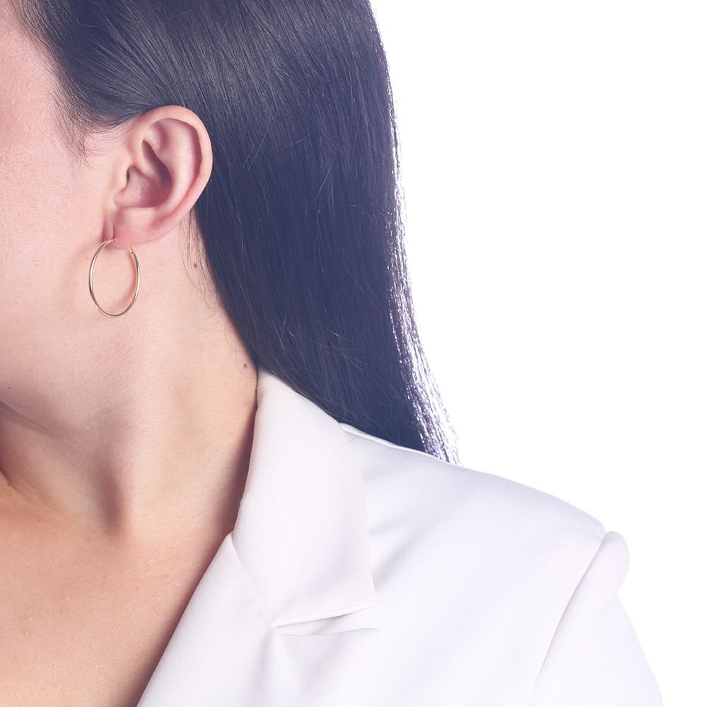 Ag-1349-Do Brinco De Argola Lisa (30mm)