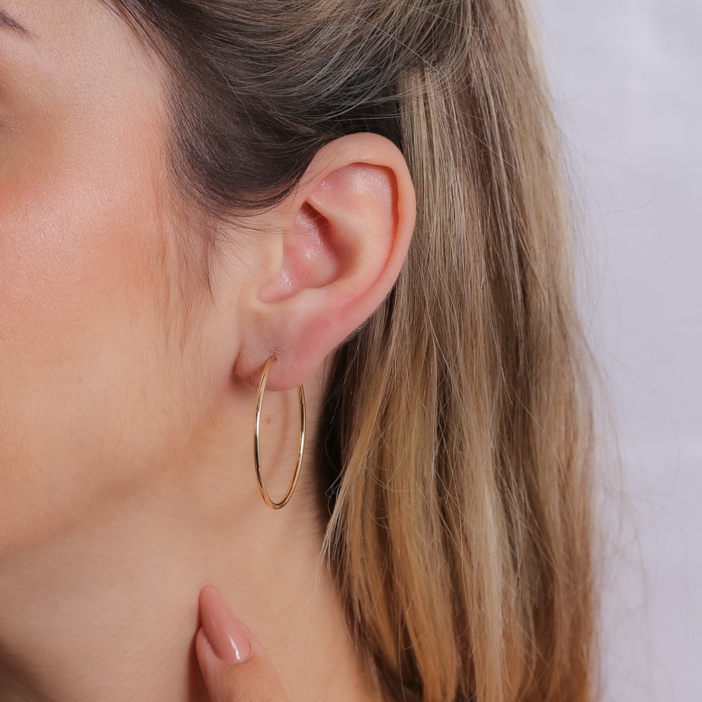 Ag-1350-Do Brinco De Argola Lisa (35mm)