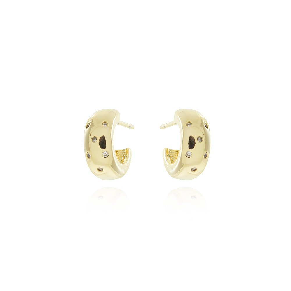 Ag-1369-Do Brinco Meia Argolinha Cravejada (11mm)