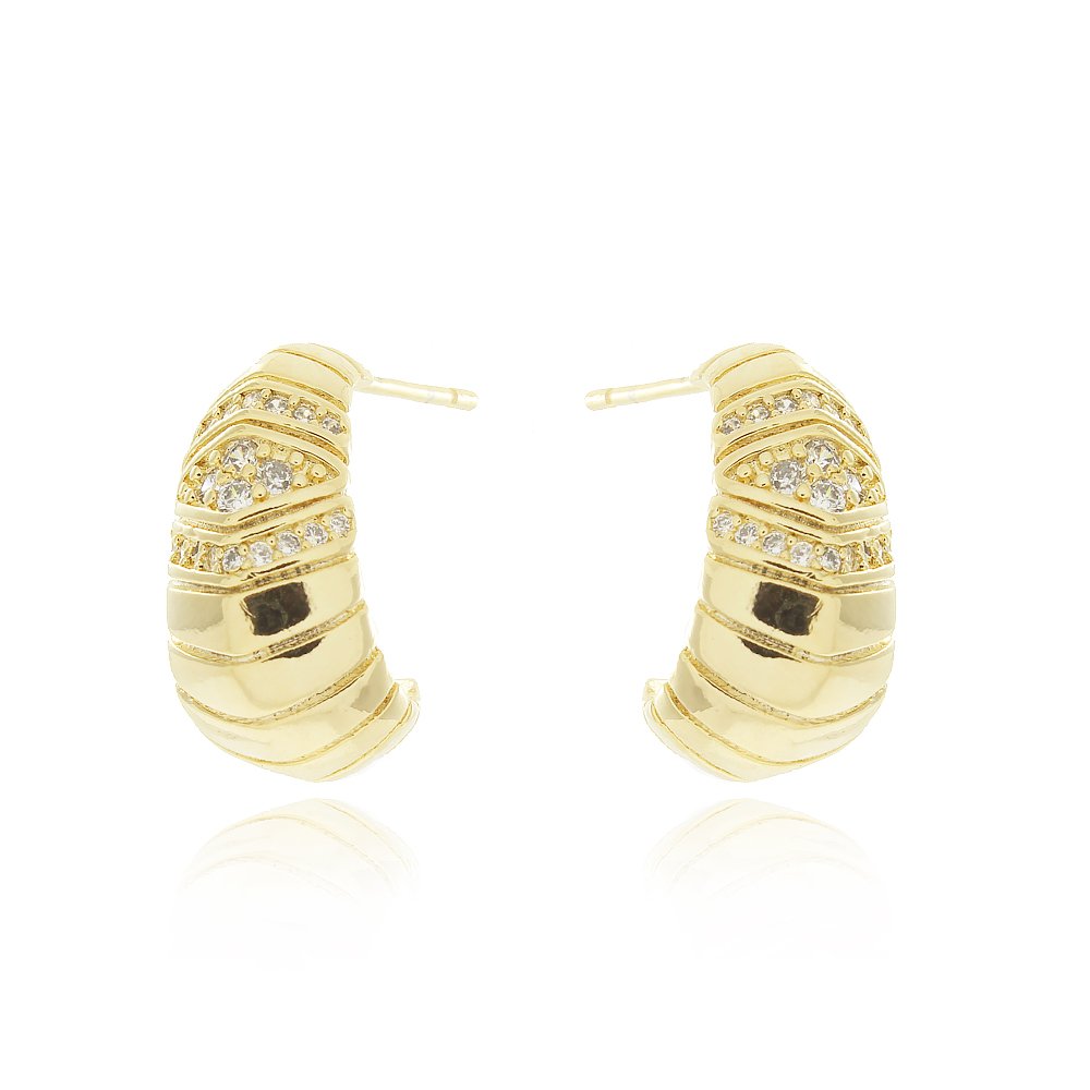 Ag-1376-Do Brinco Meia Argola Detalhada Cravejada (17mm)
