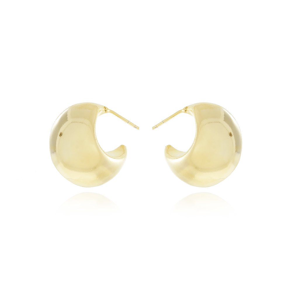 Ag-1391-Do Brinco Meia Argola Bold (23mm)