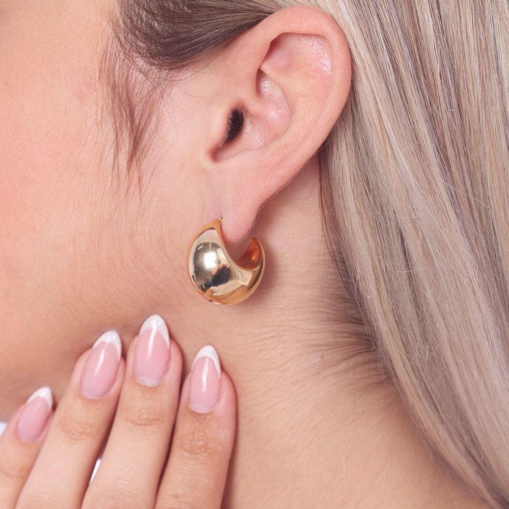 Ag-1391-Do Brinco Meia Argola Bold (23mm)