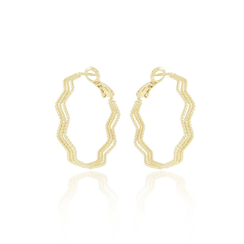 Ag-1404-Do Brinco De Argola Torcida Detalhada (30mm)