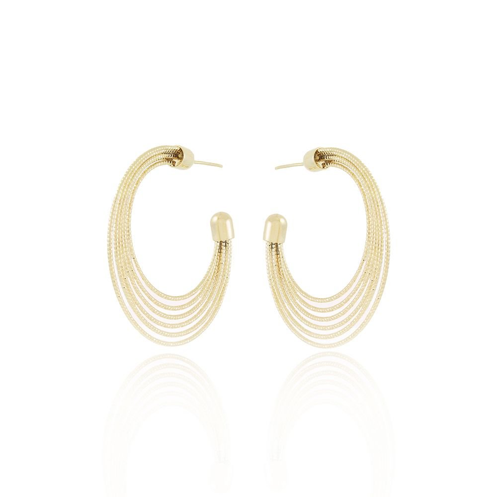 Ag-1406-Do Brinco De Argola Detalhada (43mm)