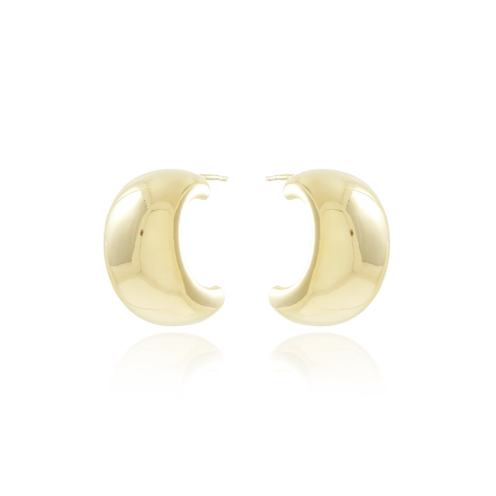 Ag-1433-Do Brinco Meia Argola Abaulada (20,5mm)
