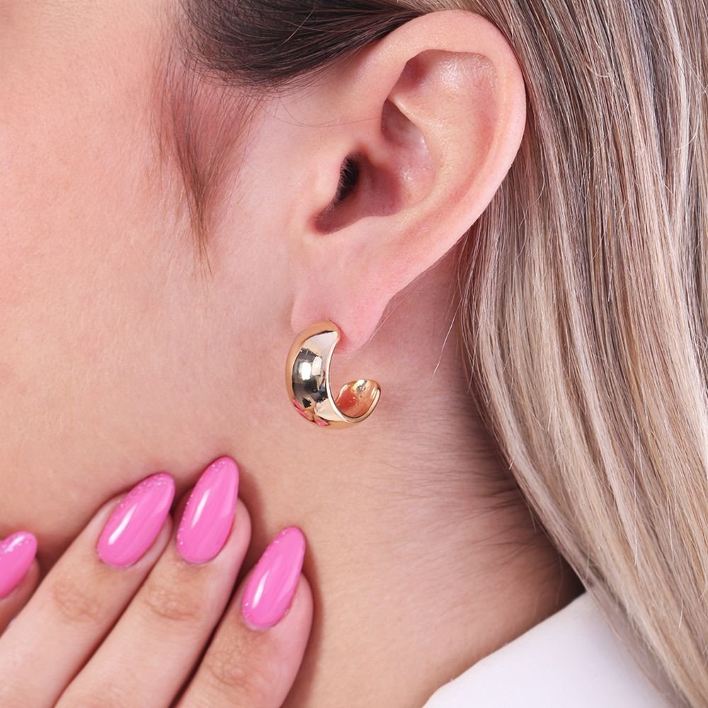 Ag-1434-Do Brinco Meia Argola Abaulada (19mm)