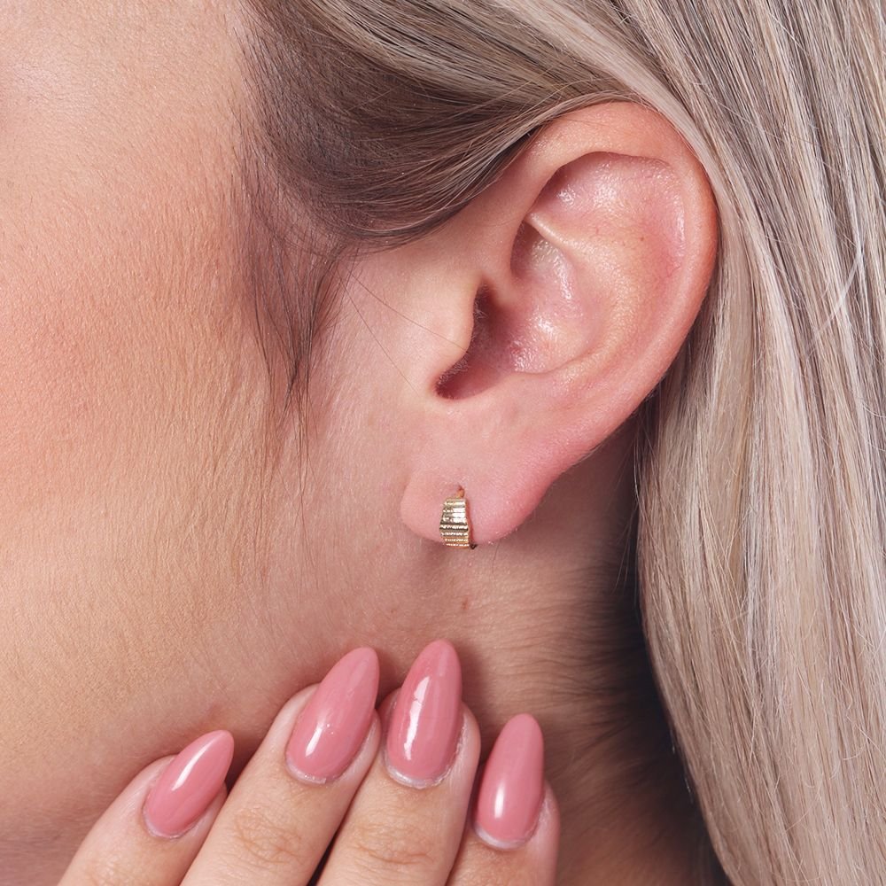 Ag-145-Do Brinco De Argola Articulada Detalhada (9mm)