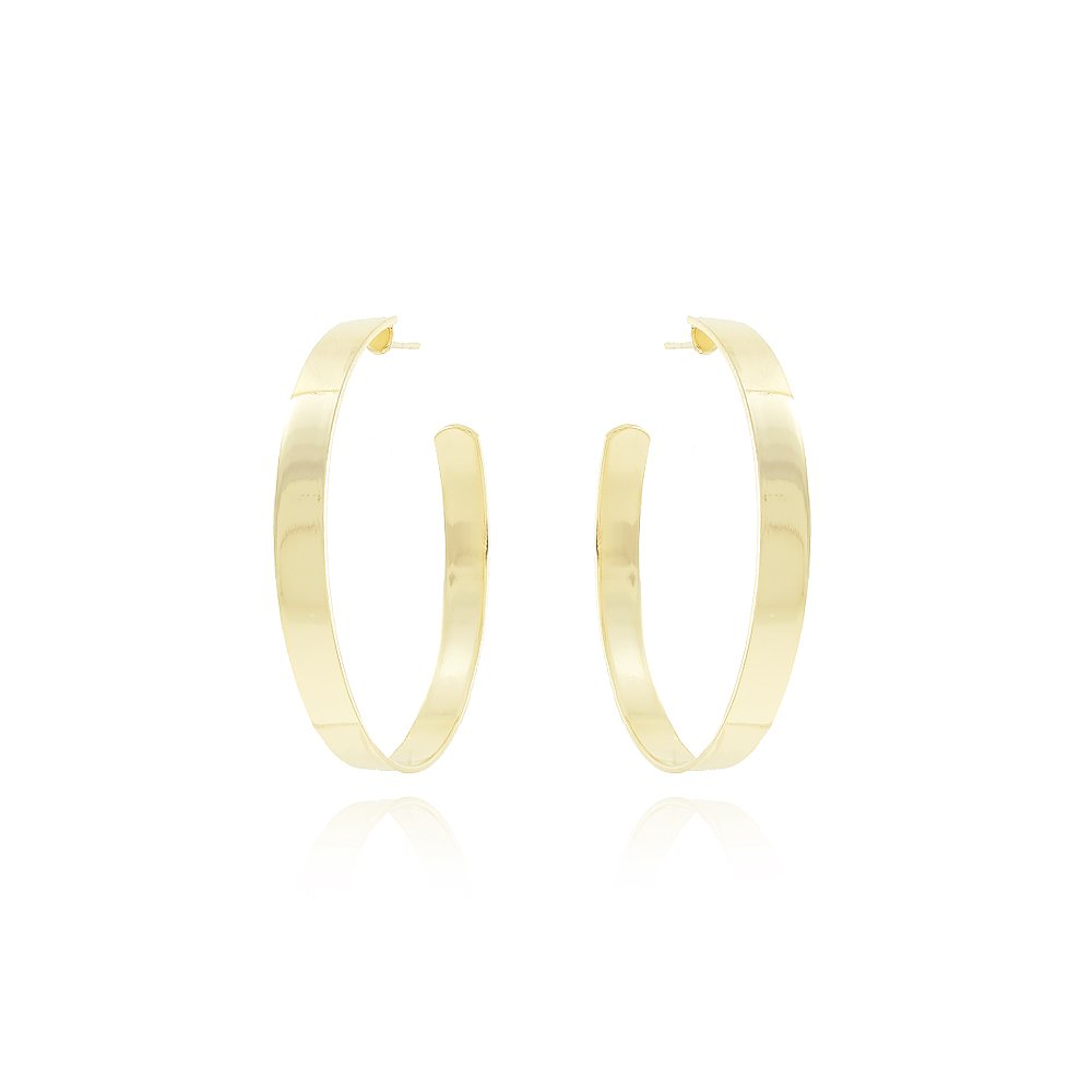 Ag-1452-Do Brinco Meia Argola Achatada (46mm)