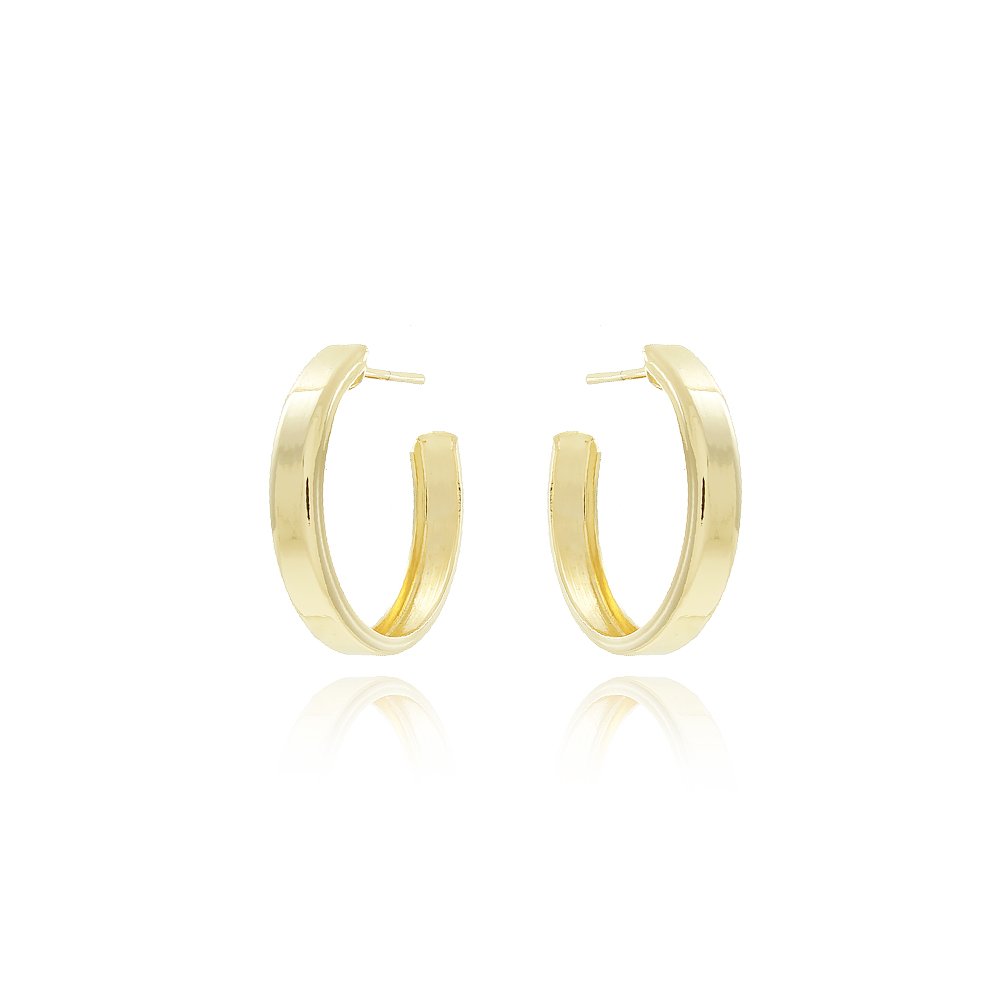 Ag-1453-Do Brinco Meia Argola Achatada (22mm)