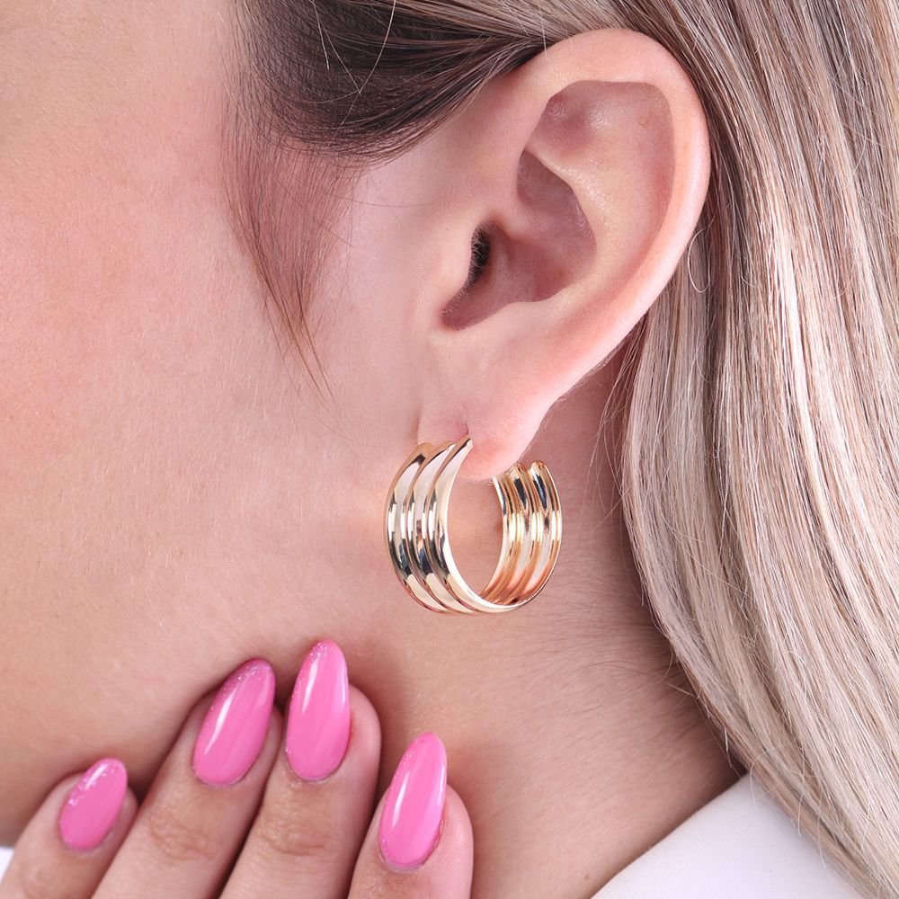 Ag-1457-Do Brinco Meia Argola Abaulada (25mm)