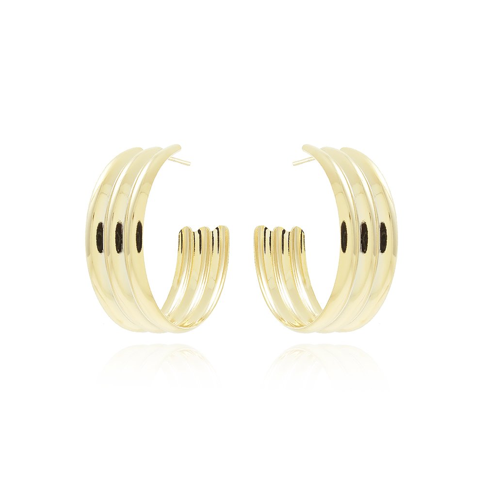 Ag-1458-Do Brinco Meia Argola Abaulada (33mm)