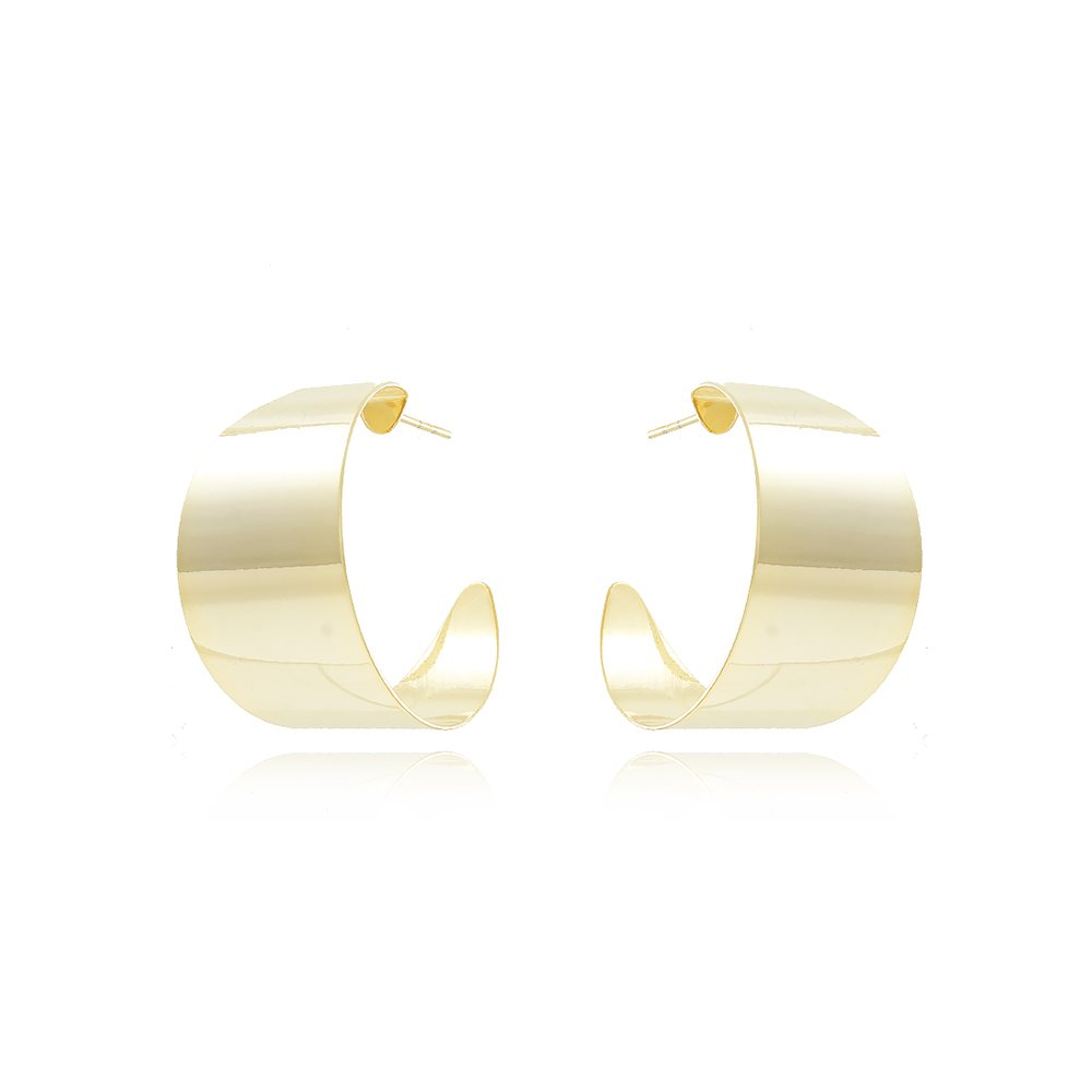Ag-1462-Do Brinco Meia Argola Achatada (31mm)