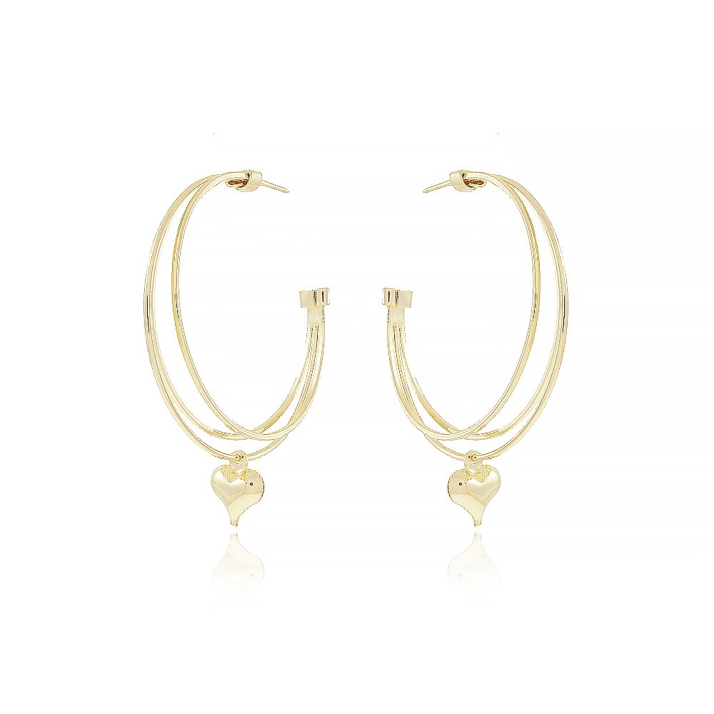 Ag-1525-Do Brinco Meia Argola Detalhada Com Coração